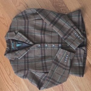 Ralph Lauren Brown Plaid Women's Blazer
